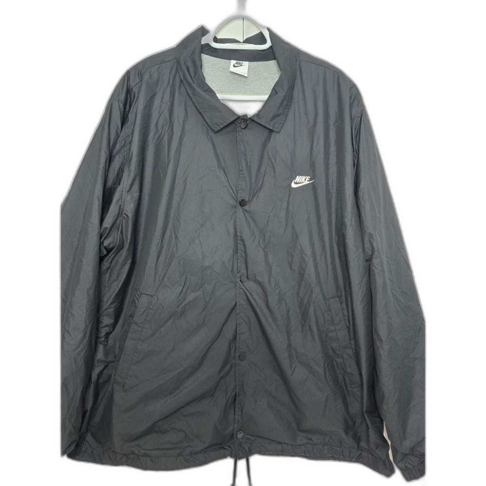 Nike Club Coaches Jacket | Men's Size XL | Black Sportswear Snap Front
